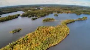 Overhead shot of Minnesota's Boundary Waters