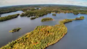 Overhead shot of Minnesota's Boundary Waters