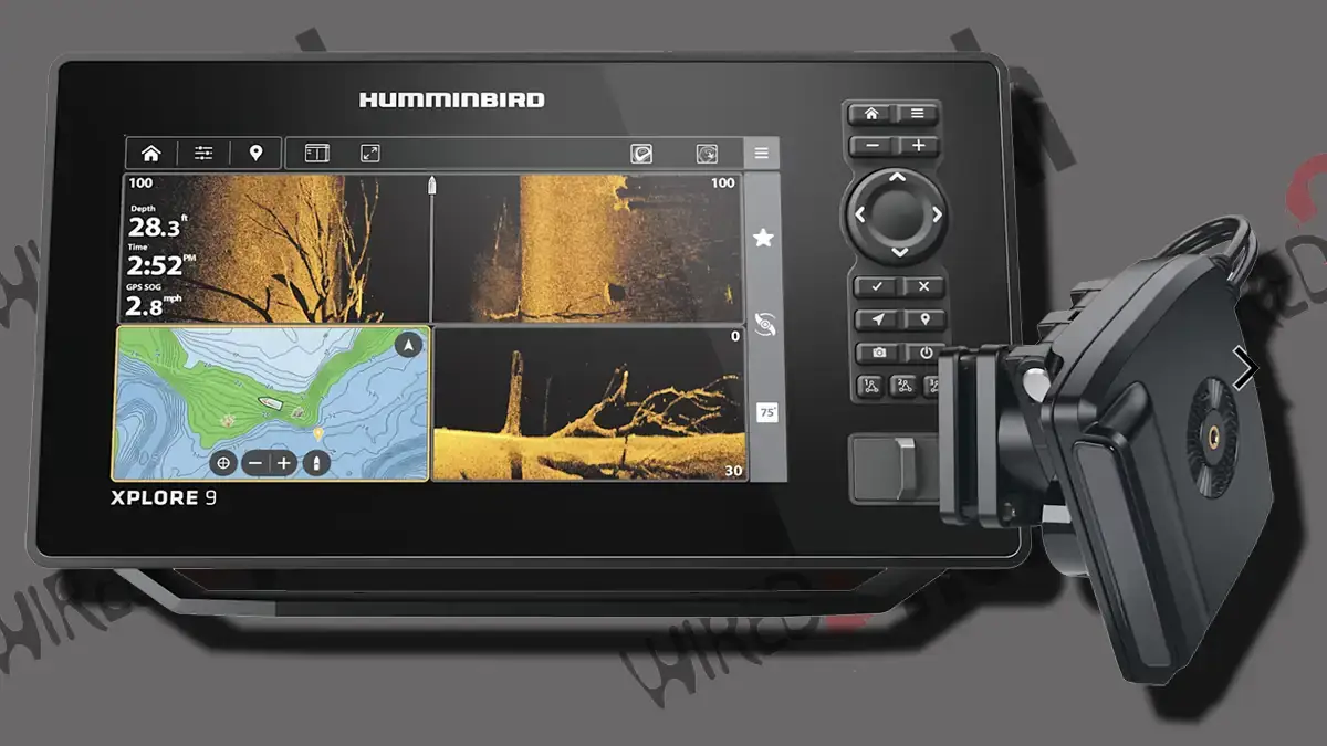 Deals for the Bass Pro Shops Labor Day Sale: the Humminbird XPLORE 9 CHIRP MEGA SI Fish Finder:Chartplotter and MEGA Live 2 Imaging Transducer Bundle.
