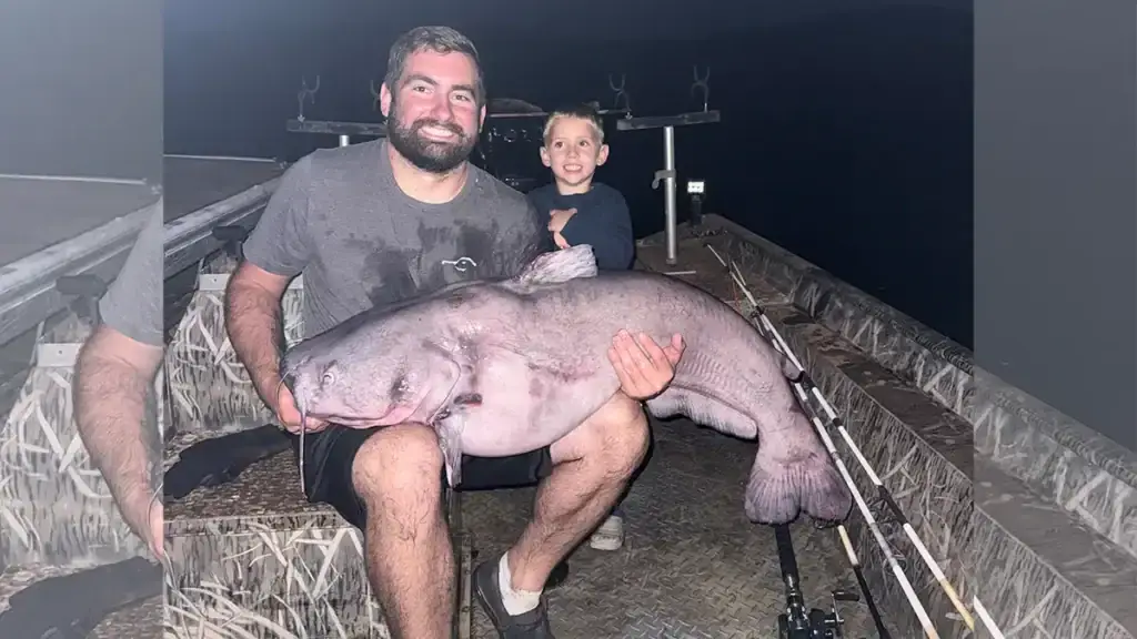Tyler Harmon and record catfish